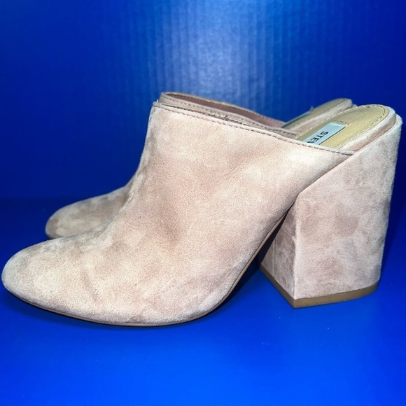 Steve Madden Womens Stela Suede Heeled Mules in Dusty Pink 7.5M - Picture 3 of 4